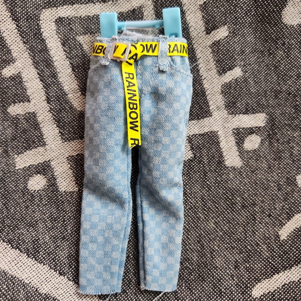 Rainbow High Deluxe Fashion Closet Replacement Caution Tape Belt Blue Jeans